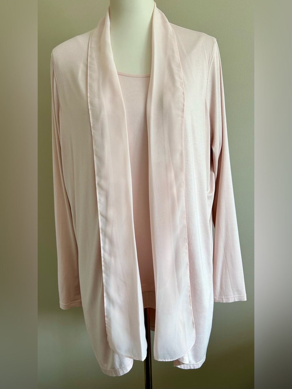 NWT-Lauren by Ralph Lauren Cardi/Tank set in Pale Rose